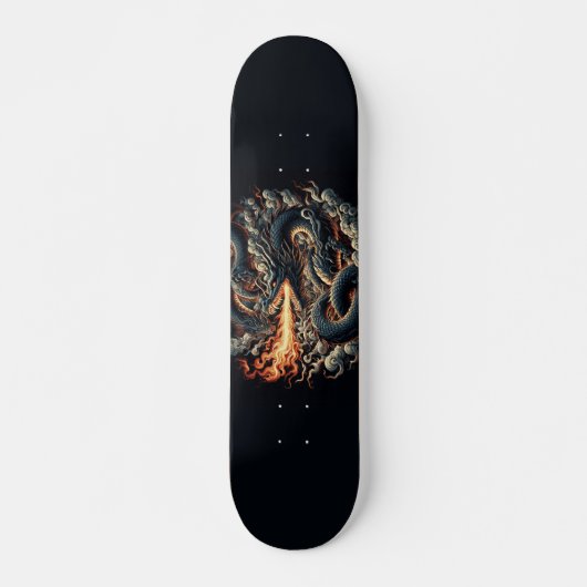 Fierce glühendes Drachendesign Skateboard (Vorne)