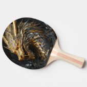 Fierce Gold Dragon Personalized Tischtennis Schläger (Seitenansicht)