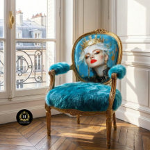 Fierce Gold Queen Abstrakt Art Decoupage