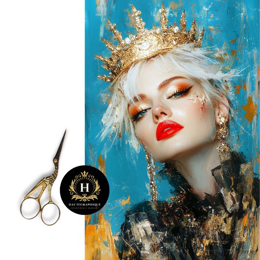 Fierce Gold Queen Abstrakt Art Decoupage Seidenpapier