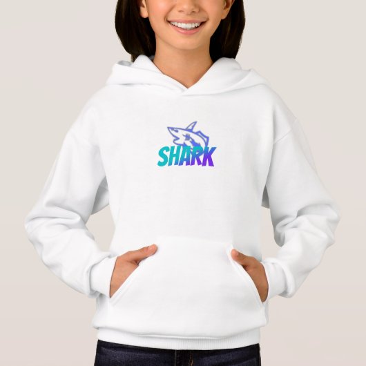 Fierce Gradient Shark Logo | Bold Ocean Hoodie (Vorderseite)