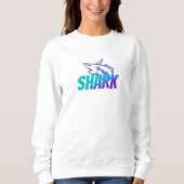 Fierce Gradient Shark Logo | Bold Ocean Sweatshirt (Vorderseite)