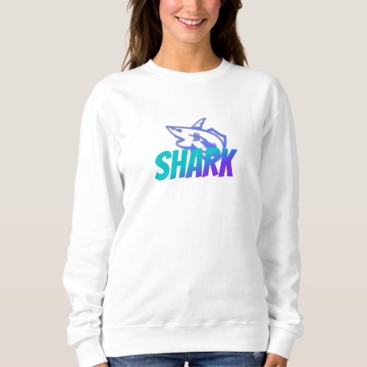 Fierce Gradient Shark Logo | Bold Ocean Sweatshirt (Vorderseite)