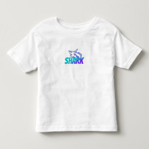 Fierce Gradient Shark Logo Bold Ocean Vibes Kleinkind T-shirt