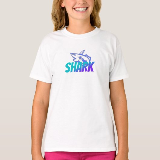 Fierce Gradient Shark Logo | Bold Ocean Vibes T-Shirt (Vorderseite)