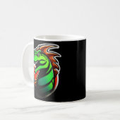 Fierce Green Dragon Artwork Kaffeetasse (Vorderseite Links)