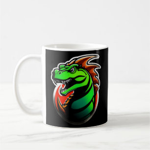 Fierce Green Dragon Artwork Kaffeetasse