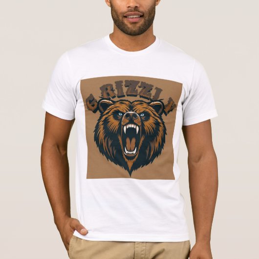 Fierce Grizzly Bar Head T-Shirt (Vorderseite)