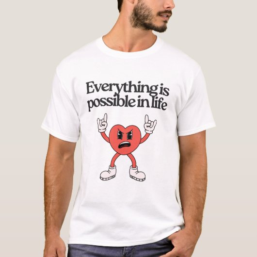 Fierce Heart Shouting Hope – Everything Is Possibl T-Shirt (Vorderseite)