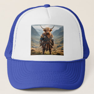 Fierce Highland Warrior: Das mutige Viking der Kuh Truckerkappe