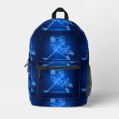 Fierce Hockey Player Backpack Bedruckter Rucksack (Vorderseite)