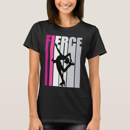 Fierce Ice Skaten Birthday Farbige Ice Skate T-Shirt (Vorderseite)