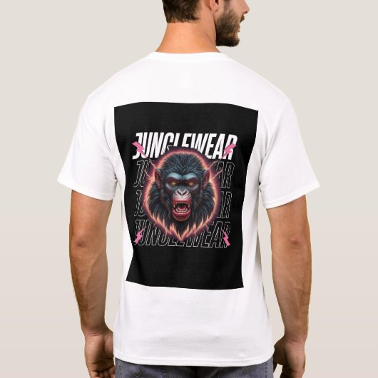 Fierce Jungle Monkey Graphic Design - Bold S T-Shirt (Rückseite)