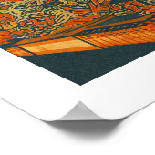 Fierce Kabuki Warriors – Japanese Woodblock Spirit Poster (Ecke)