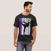 Fierce Karate Birthday farbenfrohe schwarze Gürtel T-Shirt (Vorne ganz)