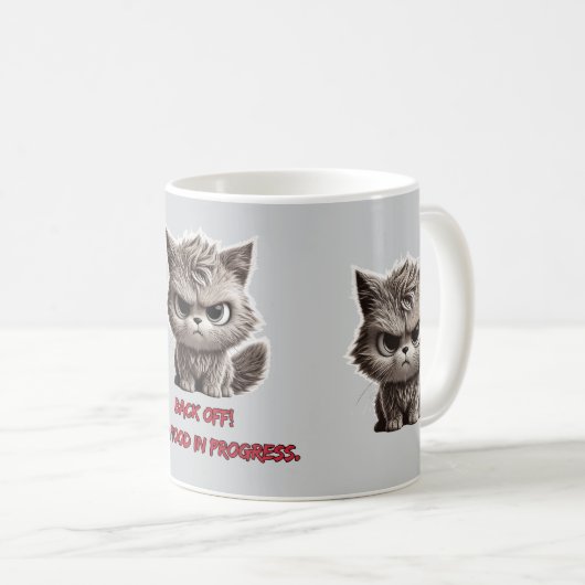Fierce Kitty Attitude Kaffeetasse (VorderseiteRechts)