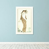 Fierce Lady Vintag Art Deco Modeplatte Leinwanddruck (Insitu (Holzboden))