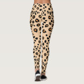 Fierce Leopard Face Print Leggings (Rückseite)