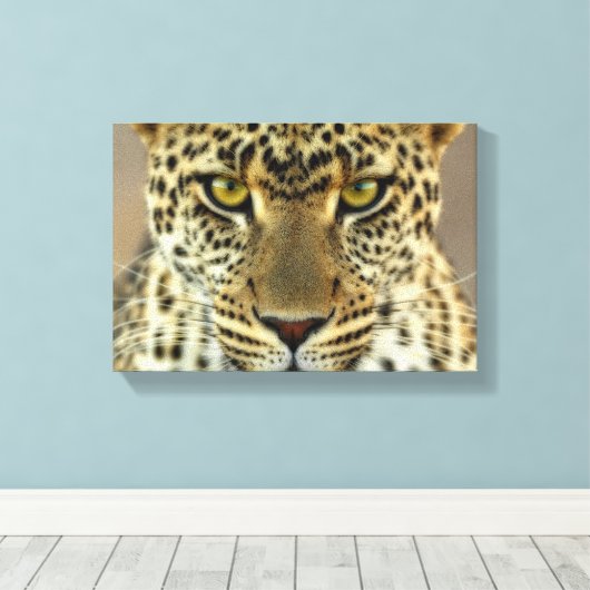 Fierce Leopard Leinwanddruck (Insitu (Holzboden))