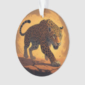 Fierce Leopard Prowling at Sunset Ornament (Vorderseite)