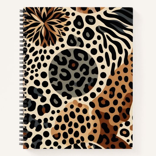 Fierce Leopard Skin-Notebook Notizblock (Vorderseite)
