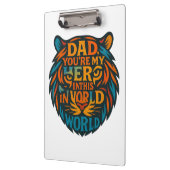 Fierce Liebe für Vater - Tiger-förmiges Heldenange Klemmbrett (Links)