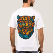 Fierce Liebe: Hero Vater Tiger Head Typografy T-Shirt (Rückseite)