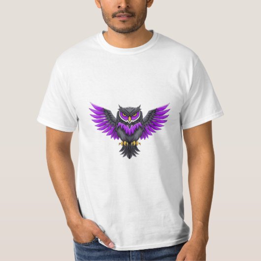 Fierce Lila Owl T - Shirt (Vorderseite)