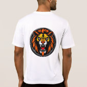 Fierce Lion Head Graphic Vibrant T-Shirt (Rückseite)