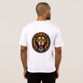 Fierce Lion Head Graphic Vibrant T-Shirt (Schwarz voll)