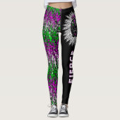 Fierce Lion Leggings, schwarz mit farbigem Muster Leggings (Vorderseite)