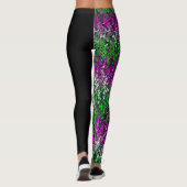 Fierce Lion Leggings, schwarz mit farbigem Muster Leggings (Rückseite)