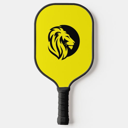 Fierce Lion Logo mit Ihren Monogramm-Initialen Pickleball Schläger (Rückseite)