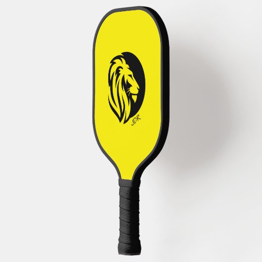 Fierce Lion Logo mit Ihren Monogramm-Initialen Pickleball Schläger (Links)