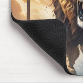 Fierce Lion mit israelischer Flagge Mousepad (Ecke)