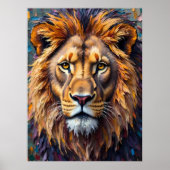 Fierce Lion Nah-up Poster (Vorne)