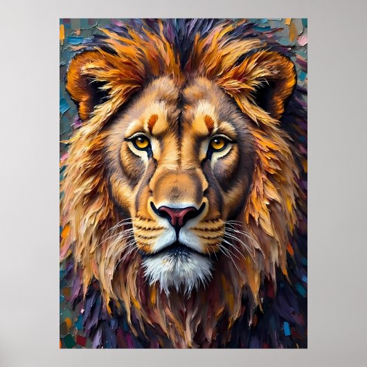 Fierce Lion Nah-up Poster (Vorne)