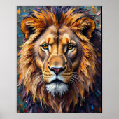 Fierce Lion Nah-up Poster (Vorne)