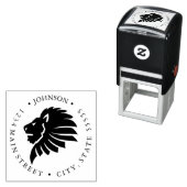 Fierce Lion Return Label Permastempel (Beispiel)