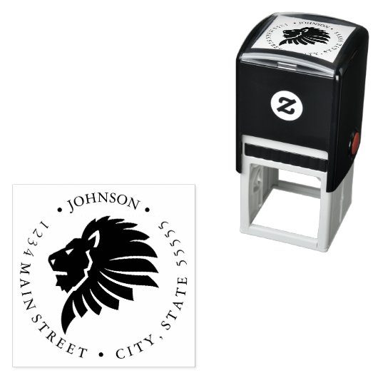 Fierce Lion Return Label Permastempel (Beispiel)
