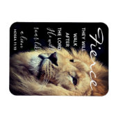 Fierce Lion | Schriftzeichen Magnet (Horizontal)