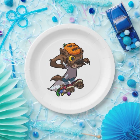 Fierce Little Werewolf Trick oder Treatment Cartoo Pappteller (Party)