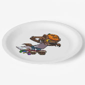 Fierce Little Werewolf Trick oder Treatment Cartoo Pappteller (Schrägansicht)