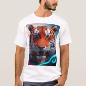 Fierce Majesty - 3D Tiger T - Shirt (Vorderseite)