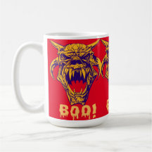 Fierce Monster BOO Halloween Beängstigend Coffee T