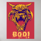 Fierce Monster BOO Halloween Beängstigend Design P Poster (Vorne)