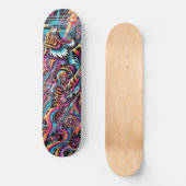 Fierce Neon Tiger Cosmic Skateboard Skate Deck (Vorderseite)