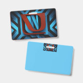 Fierce Netflix-Logo auf schwarzem und blauem Hinte Ausweis (Vorder- & Rückseite)