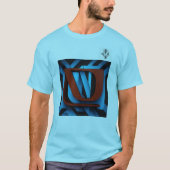 Fierce Netflix-Logo auf schwarzem und blauem Hinte T-Shirt (Vorderseite)