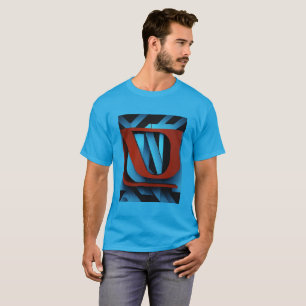 Fierce Netflix-Logo auf schwarzem und blauem Hinte T-Shirt